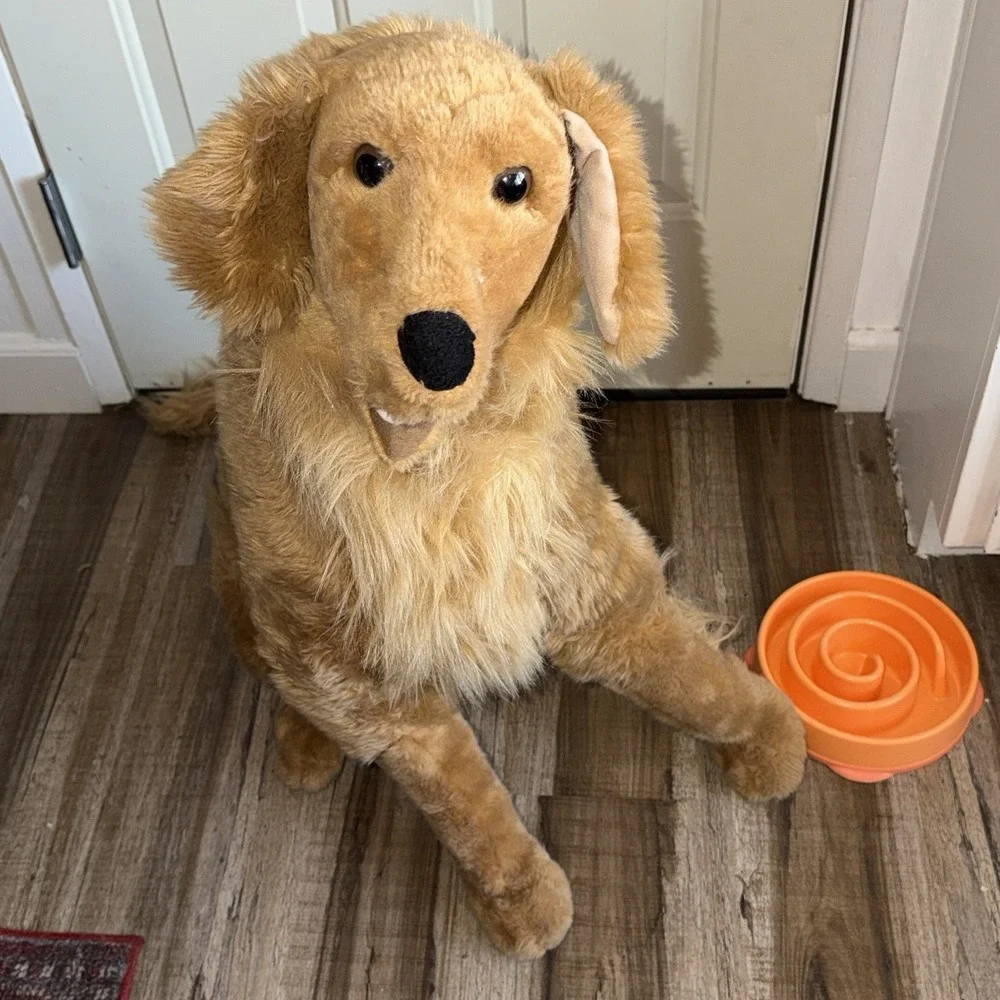 Melissa & Doug Life Size Golden Retriever Plush Dog Large Stuffed Animal